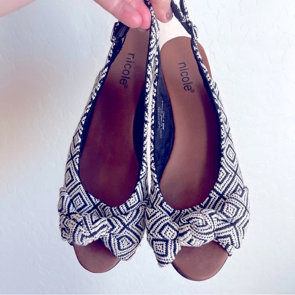 Nicole Shoes - Nicole Orlando cat espadrilles sling back sandals Womens Shoe size 10W